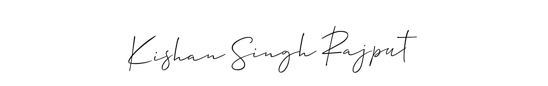 Also we have Kishan Singh Rajput name is the best signature style. Create professional handwritten signature collection using Allison_Script autograph style. Kishan Singh Rajput signature style 2 images and pictures png