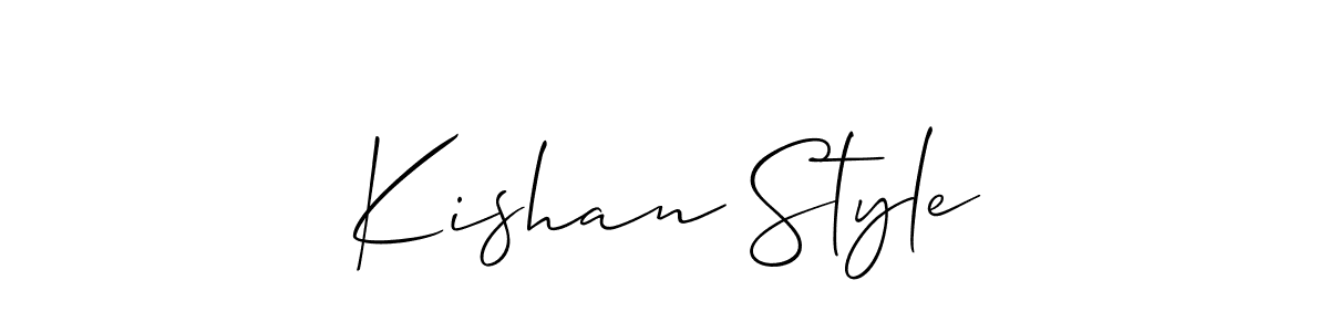 How to make Kishan Style name signature. Use Allison_Script style for creating short signs online. This is the latest handwritten sign. Kishan Style signature style 2 images and pictures png