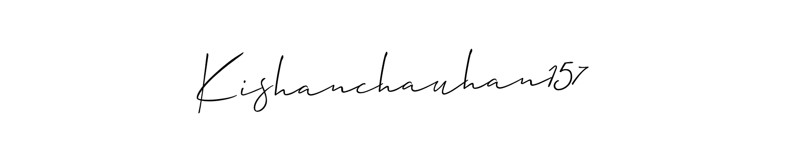 Kishanchauhan157 stylish signature style. Best Handwritten Sign (Allison_Script) for my name. Handwritten Signature Collection Ideas for my name Kishanchauhan157. Kishanchauhan157 signature style 2 images and pictures png