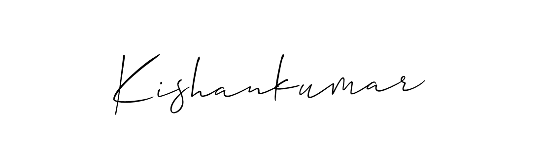 How to make Kishankumar signature? Allison_Script is a professional autograph style. Create handwritten signature for Kishankumar name. Kishankumar signature style 2 images and pictures png