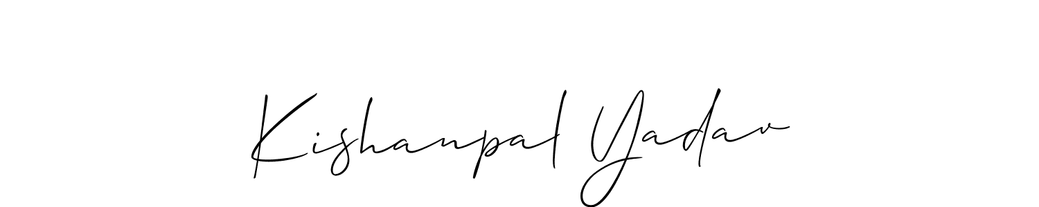 if you are searching for the best signature style for your name Kishanpal Yadav. so please give up your signature search. here we have designed multiple signature styles  using Allison_Script. Kishanpal Yadav signature style 2 images and pictures png