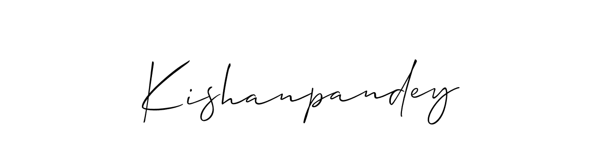 Create a beautiful signature design for name Kishanpandey. With this signature (Allison_Script) fonts, you can make a handwritten signature for free. Kishanpandey signature style 2 images and pictures png