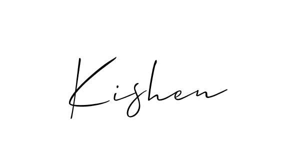 Similarly Allison_Script is the best handwritten signature design. Signature creator online .You can use it as an online autograph creator for name Kishen. Kishen signature style 2 images and pictures png