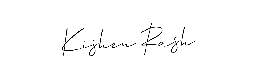 How to Draw Kishen Rash signature style? Allison_Script is a latest design signature styles for name Kishen Rash. Kishen Rash signature style 2 images and pictures png