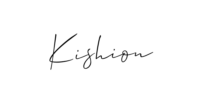 You should practise on your own different ways (Allison_Script) to write your name (Kishion) in signature. don't let someone else do it for you. Kishion signature style 2 images and pictures png