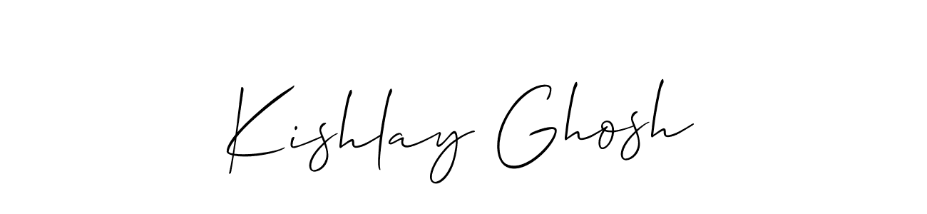 Also we have Kishlay Ghosh name is the best signature style. Create professional handwritten signature collection using Allison_Script autograph style. Kishlay Ghosh signature style 2 images and pictures png