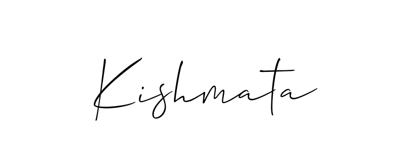 The best way (Allison_Script) to make a short signature is to pick only two or three words in your name. The name Kishmata include a total of six letters. For converting this name. Kishmata signature style 2 images and pictures png
