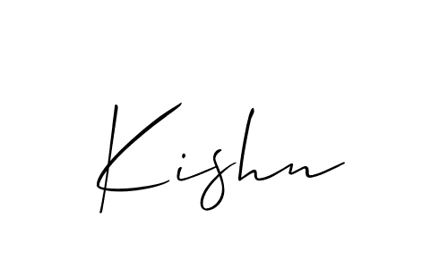 How to Draw Kishn signature style? Allison_Script is a latest design signature styles for name Kishn. Kishn signature style 2 images and pictures png
