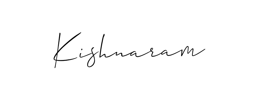 Kishnaram stylish signature style. Best Handwritten Sign (Allison_Script) for my name. Handwritten Signature Collection Ideas for my name Kishnaram. Kishnaram signature style 2 images and pictures png