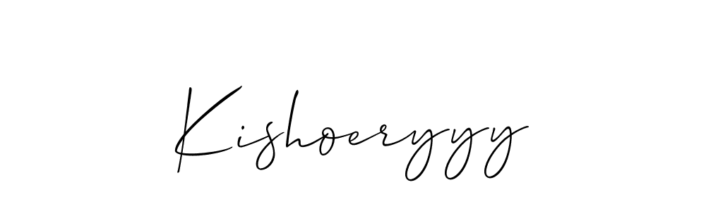 Kishoeryyy stylish signature style. Best Handwritten Sign (Allison_Script) for my name. Handwritten Signature Collection Ideas for my name Kishoeryyy. Kishoeryyy signature style 2 images and pictures png
