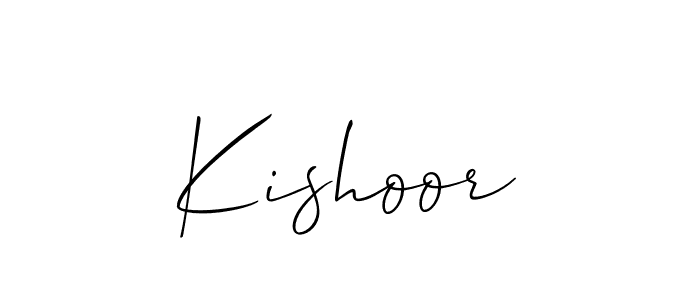 How to Draw Kishoor signature style? Allison_Script is a latest design signature styles for name Kishoor. Kishoor signature style 2 images and pictures png