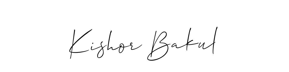 Similarly Allison_Script is the best handwritten signature design. Signature creator online .You can use it as an online autograph creator for name Kishor Bakul. Kishor Bakul signature style 2 images and pictures png