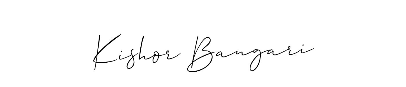 How to Draw Kishor Bangari signature style? Allison_Script is a latest design signature styles for name Kishor Bangari. Kishor Bangari signature style 2 images and pictures png