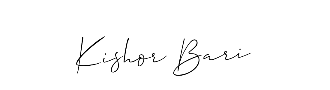 Kishor Bari stylish signature style. Best Handwritten Sign (Allison_Script) for my name. Handwritten Signature Collection Ideas for my name Kishor Bari. Kishor Bari signature style 2 images and pictures png