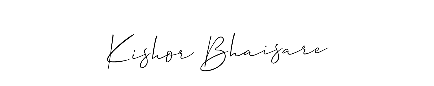 Create a beautiful signature design for name Kishor Bhaisare. With this signature (Allison_Script) fonts, you can make a handwritten signature for free. Kishor Bhaisare signature style 2 images and pictures png