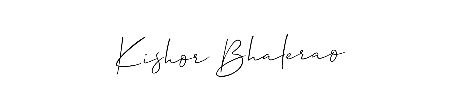 Use a signature maker to create a handwritten signature online. With this signature software, you can design (Allison_Script) your own signature for name Kishor Bhalerao. Kishor Bhalerao signature style 2 images and pictures png