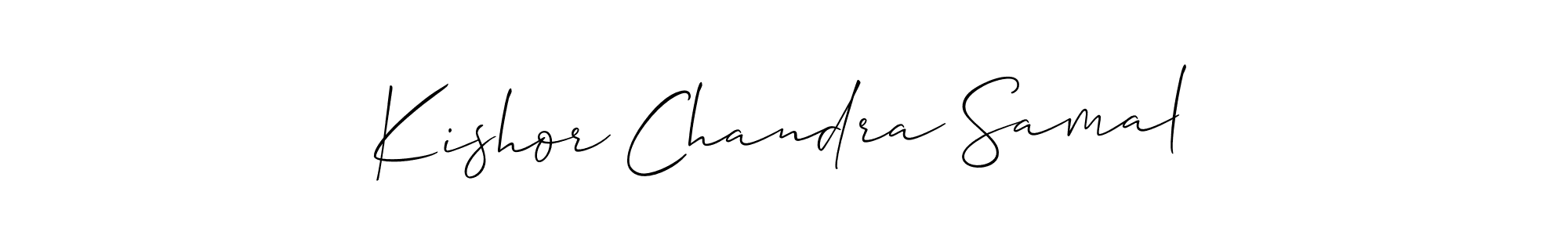 Use a signature maker to create a handwritten signature online. With this signature software, you can design (Allison_Script) your own signature for name Kishor Chandra Samal. Kishor Chandra Samal signature style 2 images and pictures png