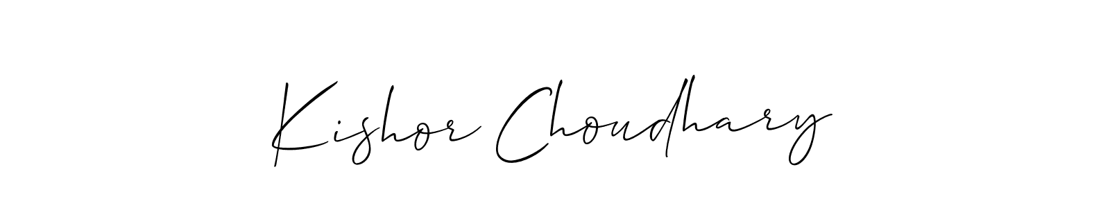 This is the best signature style for the Kishor Choudhary name. Also you like these signature font (Allison_Script). Mix name signature. Kishor Choudhary signature style 2 images and pictures png