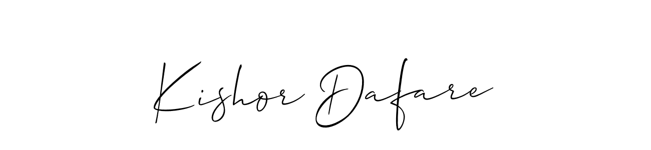 Create a beautiful signature design for name Kishor Dafare. With this signature (Allison_Script) fonts, you can make a handwritten signature for free. Kishor Dafare signature style 2 images and pictures png