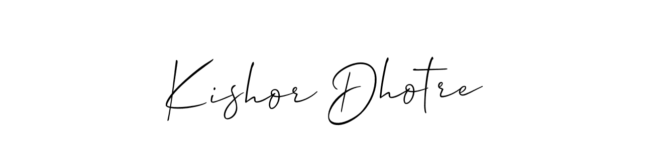 See photos of Kishor Dhotre official signature by Spectra . Check more albums & portfolios. Read reviews & check more about Allison_Script font. Kishor Dhotre signature style 2 images and pictures png