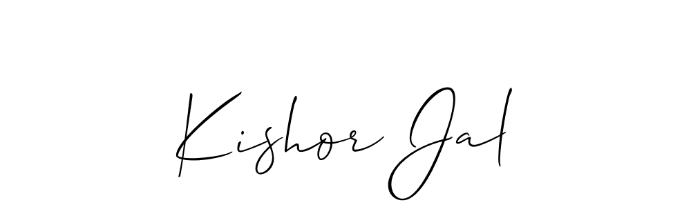Similarly Allison_Script is the best handwritten signature design. Signature creator online .You can use it as an online autograph creator for name Kishor Jal. Kishor Jal signature style 2 images and pictures png