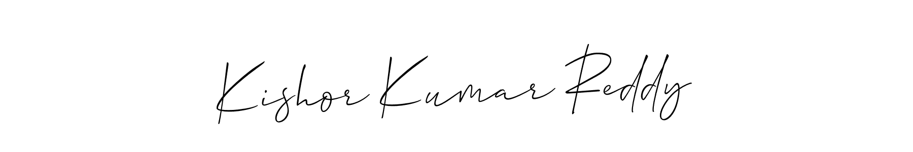 Also You can easily find your signature by using the search form. We will create Kishor Kumar Reddy name handwritten signature images for you free of cost using Allison_Script sign style. Kishor Kumar Reddy signature style 2 images and pictures png