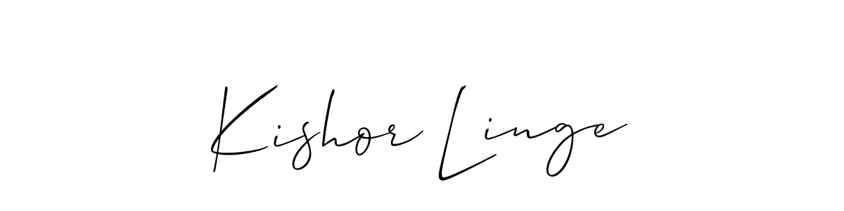 Check out images of Autograph of Kishor Linge name. Actor Kishor Linge Signature Style. Allison_Script is a professional sign style online. Kishor Linge signature style 2 images and pictures png