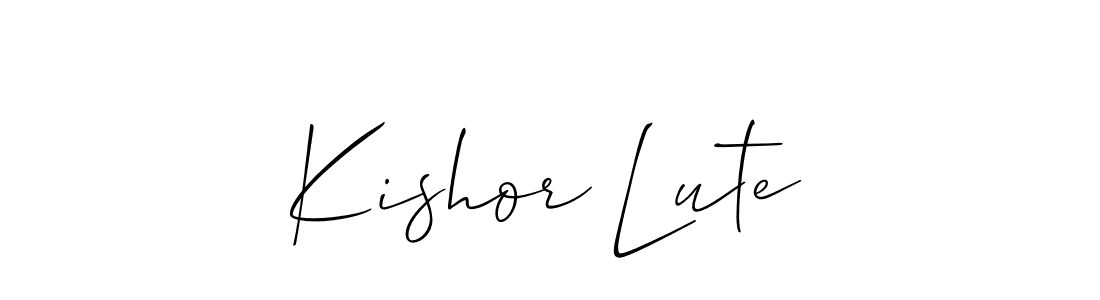 Also we have Kishor Lute name is the best signature style. Create professional handwritten signature collection using Allison_Script autograph style. Kishor Lute signature style 2 images and pictures png