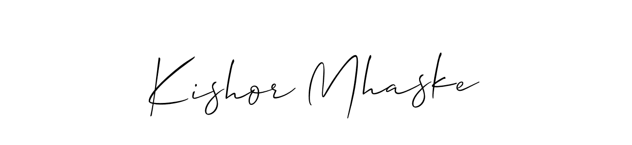 You can use this online signature creator to create a handwritten signature for the name Kishor Mhaske. This is the best online autograph maker. Kishor Mhaske signature style 2 images and pictures png