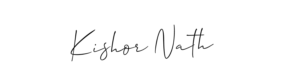 Make a beautiful signature design for name Kishor Nath. With this signature (Allison_Script) style, you can create a handwritten signature for free. Kishor Nath signature style 2 images and pictures png