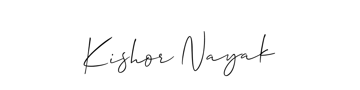 Make a short Kishor Nayak signature style. Manage your documents anywhere anytime using Allison_Script. Create and add eSignatures, submit forms, share and send files easily. Kishor Nayak signature style 2 images and pictures png