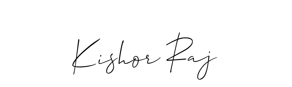 How to Draw Kishor Raj signature style? Allison_Script is a latest design signature styles for name Kishor Raj. Kishor Raj signature style 2 images and pictures png