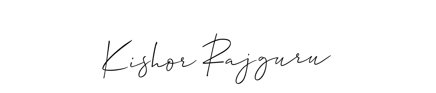 How to make Kishor Rajguru signature? Allison_Script is a professional autograph style. Create handwritten signature for Kishor Rajguru name. Kishor Rajguru signature style 2 images and pictures png