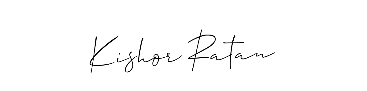 Also we have Kishor Ratan name is the best signature style. Create professional handwritten signature collection using Allison_Script autograph style. Kishor Ratan signature style 2 images and pictures png