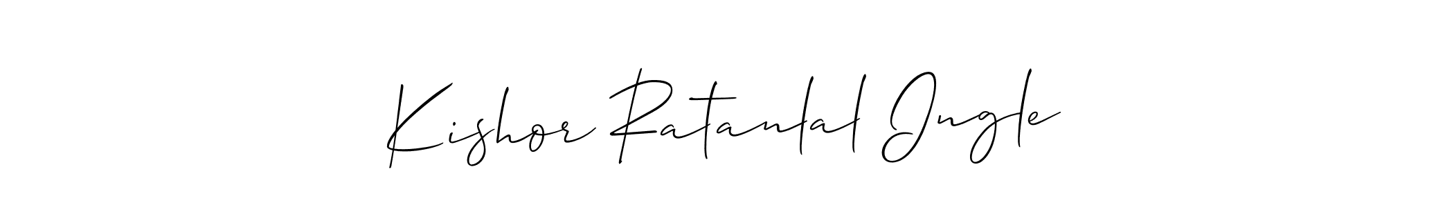 Kishor Ratanlal Ingle stylish signature style. Best Handwritten Sign (Allison_Script) for my name. Handwritten Signature Collection Ideas for my name Kishor Ratanlal Ingle. Kishor Ratanlal Ingle signature style 2 images and pictures png