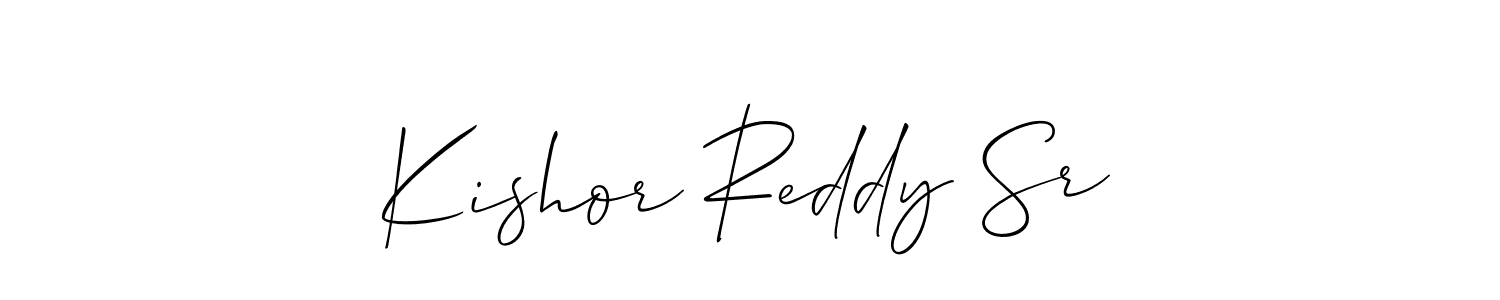 Similarly Allison_Script is the best handwritten signature design. Signature creator online .You can use it as an online autograph creator for name Kishor Reddy Sr. Kishor Reddy Sr signature style 2 images and pictures png