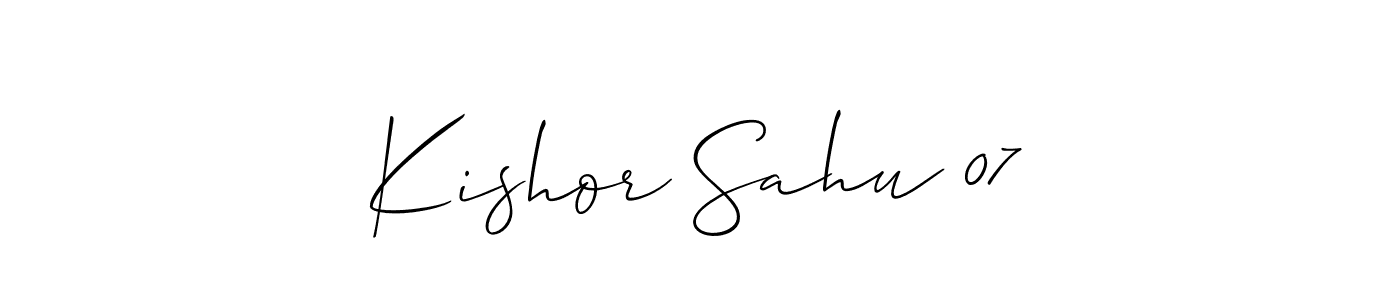 Similarly Allison_Script is the best handwritten signature design. Signature creator online .You can use it as an online autograph creator for name Kishor Sahu 07. Kishor Sahu 07 signature style 2 images and pictures png