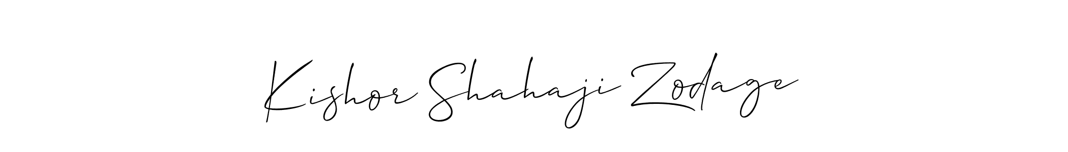 How to Draw Kishor Shahaji Zodage signature style? Allison_Script is a latest design signature styles for name Kishor Shahaji Zodage. Kishor Shahaji Zodage signature style 2 images and pictures png