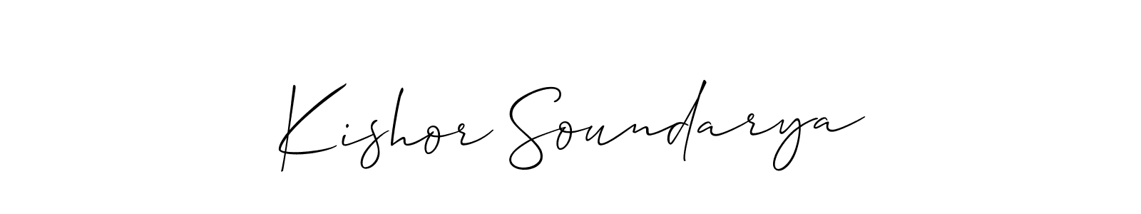 Best and Professional Signature Style for Kishor Soundarya. Allison_Script Best Signature Style Collection. Kishor Soundarya signature style 2 images and pictures png