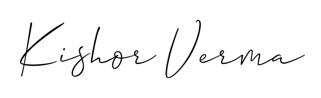Turn your name Kishor Verma into a signature brand with Allison_Script styling. Download in standard PNG or transparent format anytime. Kishor Verma signature style 2 images and pictures png