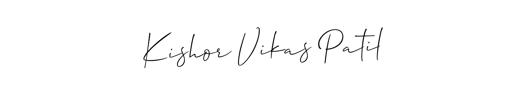 Best and Professional Signature Style for Kishor Vikas Patil. Allison_Script Best Signature Style Collection. Kishor Vikas Patil signature style 2 images and pictures png