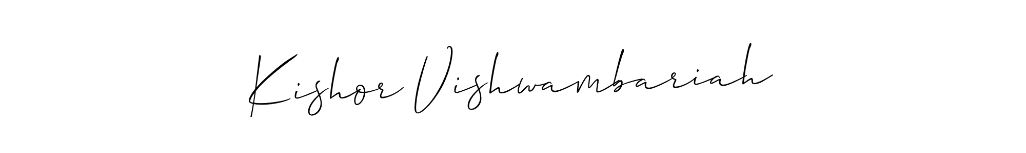 How to make Kishor Vishwambariah signature? Allison_Script is a professional autograph style. Create handwritten signature for Kishor Vishwambariah name. Kishor Vishwambariah signature style 2 images and pictures png