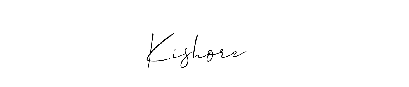 Make a beautiful signature design for name Kishore ❤️. With this signature (Allison_Script) style, you can create a handwritten signature for free. Kishore ❤️ signature style 2 images and pictures png