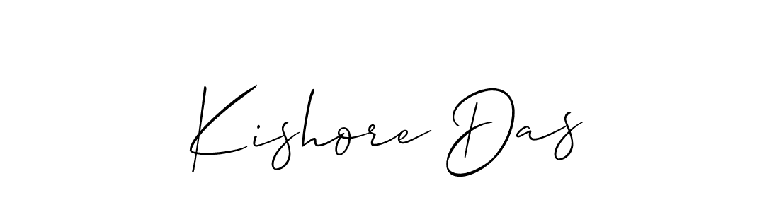 Make a beautiful signature design for name Kishore Das. With this signature (Allison_Script) style, you can create a handwritten signature for free. Kishore Das signature style 2 images and pictures png