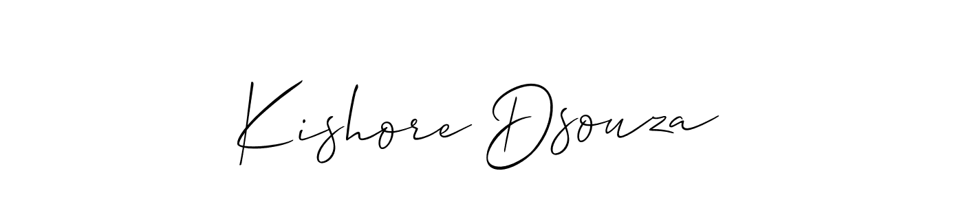 This is the best signature style for the Kishore Dsouza name. Also you like these signature font (Allison_Script). Mix name signature. Kishore Dsouza signature style 2 images and pictures png