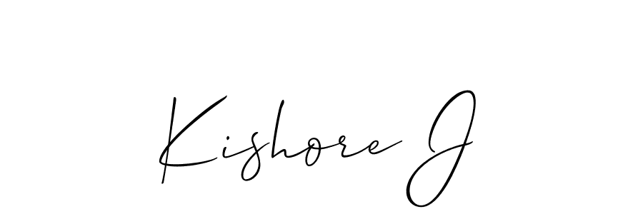 Allison_Script is a professional signature style that is perfect for those who want to add a touch of class to their signature. It is also a great choice for those who want to make their signature more unique. Get Kishore J name to fancy signature for free. Kishore J signature style 2 images and pictures png