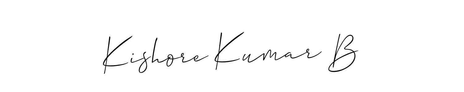 This is the best signature style for the Kishore Kumar B name. Also you like these signature font (Allison_Script). Mix name signature. Kishore Kumar B signature style 2 images and pictures png