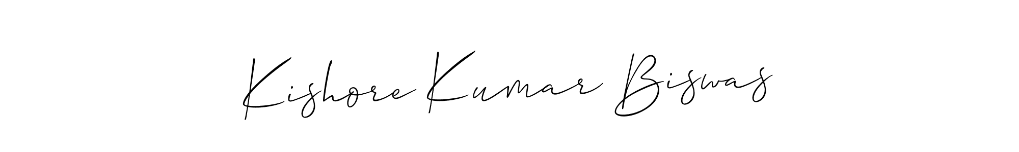 Also You can easily find your signature by using the search form. We will create Kishore Kumar Biswas name handwritten signature images for you free of cost using Allison_Script sign style. Kishore Kumar Biswas signature style 2 images and pictures png