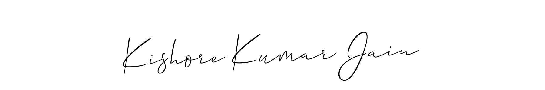 Create a beautiful signature design for name Kishore Kumar Jain. With this signature (Allison_Script) fonts, you can make a handwritten signature for free. Kishore Kumar Jain signature style 2 images and pictures png