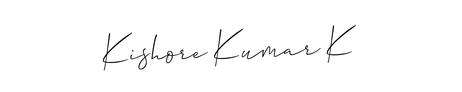 Check out images of Autograph of Kishore Kumar K name. Actor Kishore Kumar K Signature Style. Allison_Script is a professional sign style online. Kishore Kumar K signature style 2 images and pictures png